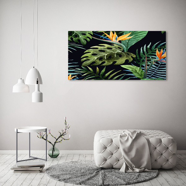 Quadro in vetro acrilico Fiori tropicali