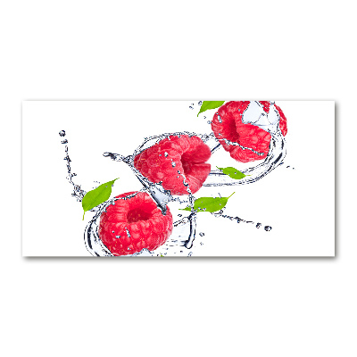 Quadro in vetro acrilico Lampone e acqua