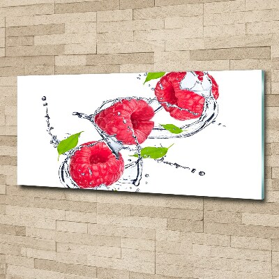 Quadro in vetro acrilico Lampone e acqua