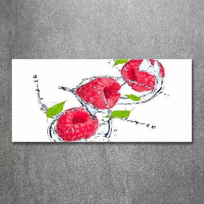 Quadro in vetro acrilico Lampone e acqua