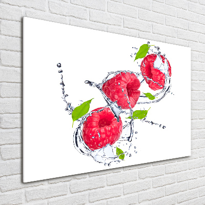 Quadro in vetro acrilico Lampone e acqua