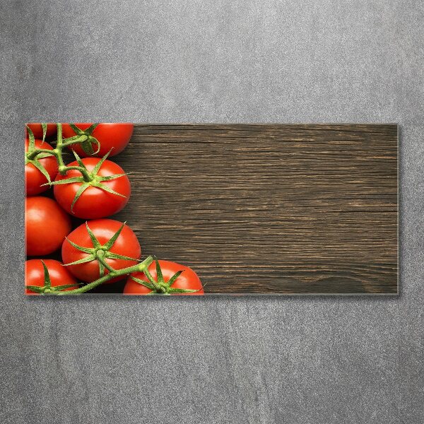 Quadro su vetro acrilico Pomodori su legno