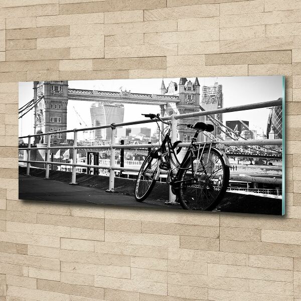 Quadro vetro acrilico Andare in bicicletta a Londra