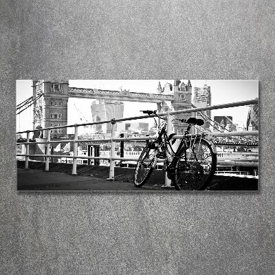 Quadro vetro acrilico Andare in bicicletta a Londra
