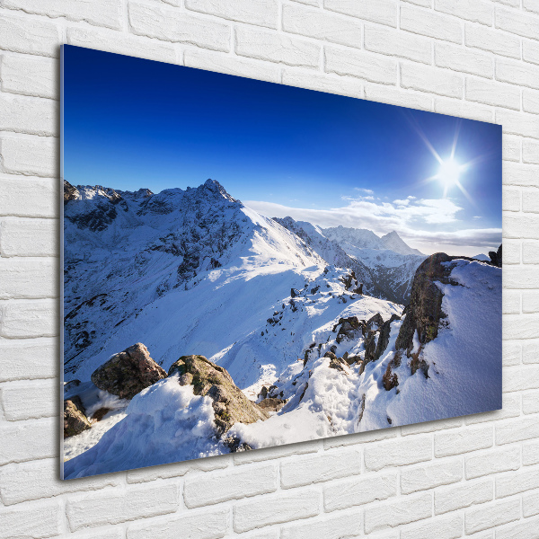 Quadro su vetro acrilico Picco Tatra