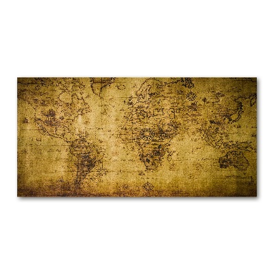Quadro vetro acrilico Vecchia mappa del mondo