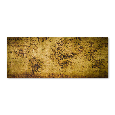Quadro vetro acrilico Vecchia mappa del mondo