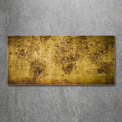 Quadro vetro acrilico Vecchia mappa del mondo