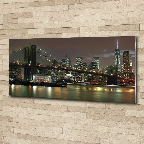 Quadro vetro acrilico New York di notte