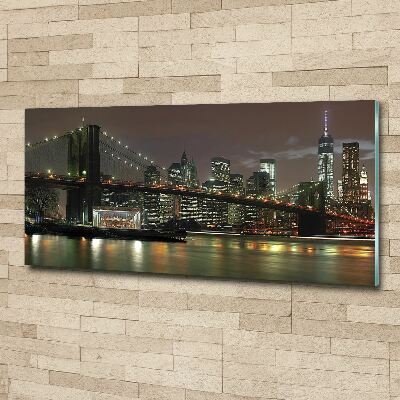 Quadro vetro acrilico New York di notte