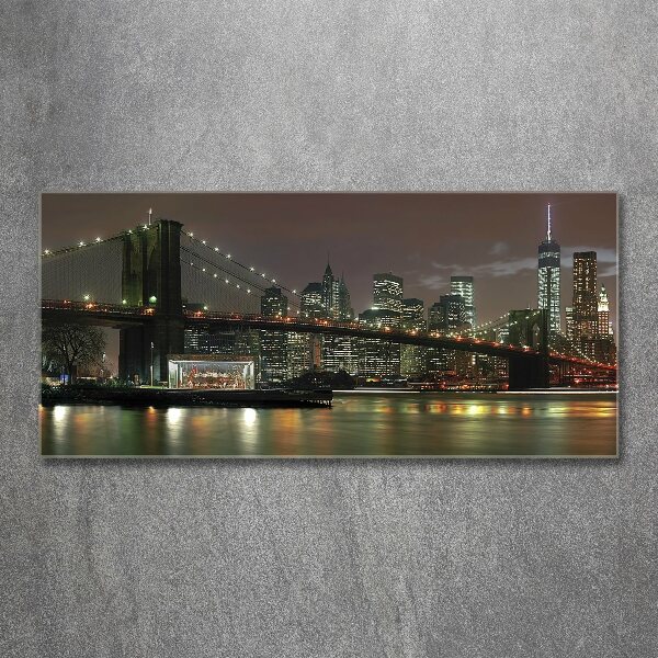 Quadro vetro acrilico New York di notte
