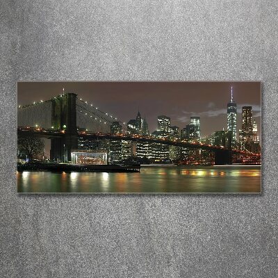 Quadro vetro acrilico New York di notte