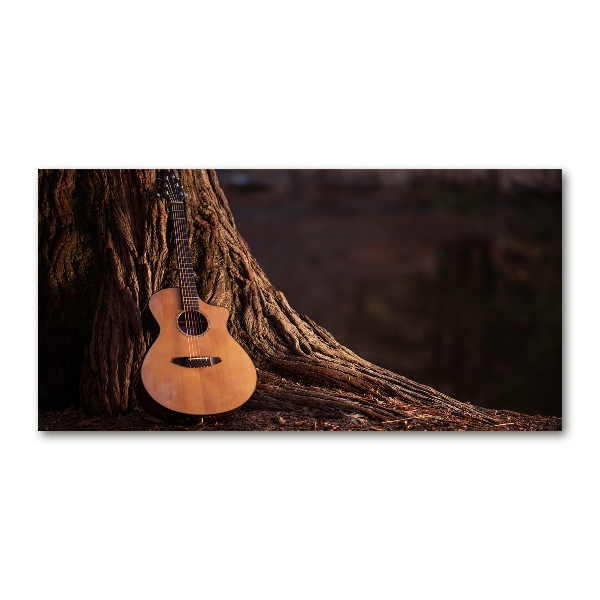 Quadro in vetro acrilico Chitarra acustica