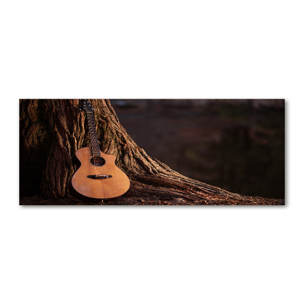 Quadro in vetro acrilico Chitarra acustica