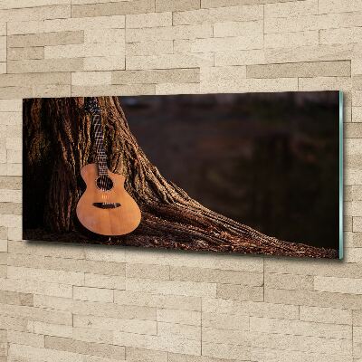 Quadro in vetro acrilico Chitarra acustica