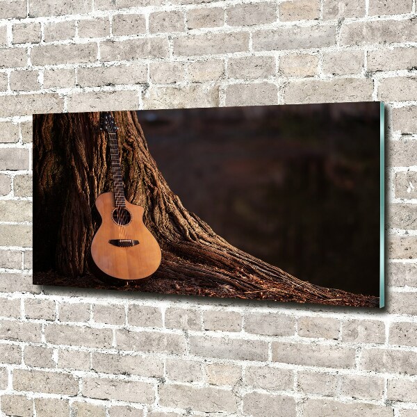 Quadro in vetro acrilico Chitarra acustica