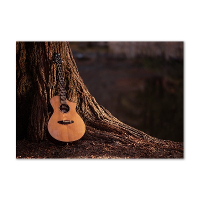 Quadro in vetro acrilico Chitarra acustica