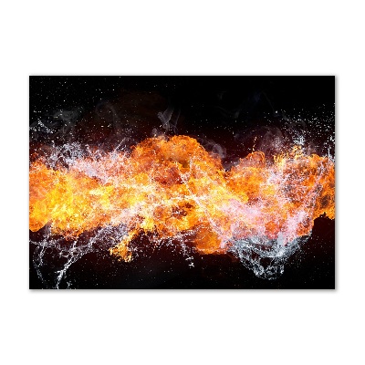 Quadro su vetro acrilico Fuoco contro acqua