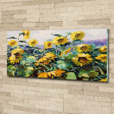 Quadro in vetro acrilico Girasoli