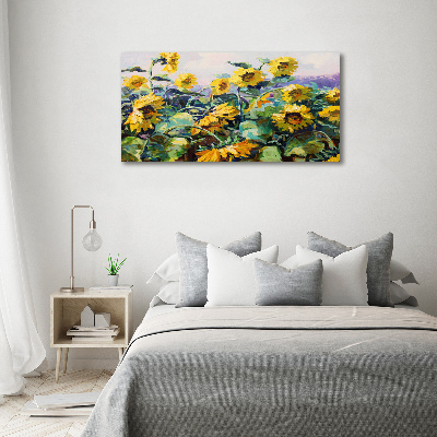 Quadro in vetro acrilico Girasoli