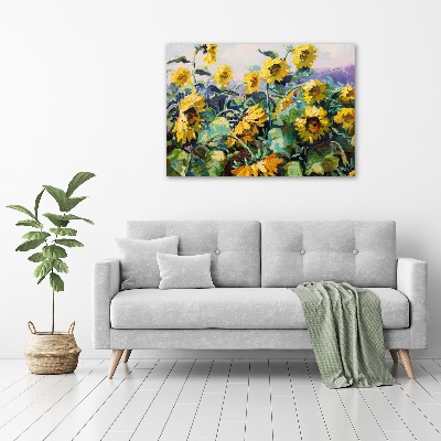 Quadro in vetro acrilico Girasoli
