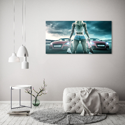 Quadro vetro acrilico L'inizio della gara