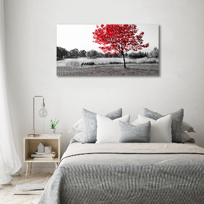 Quadro vetro acrilico Albero rosso