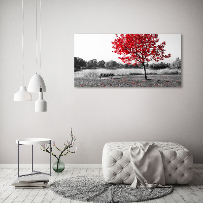 Quadro vetro acrilico Albero rosso