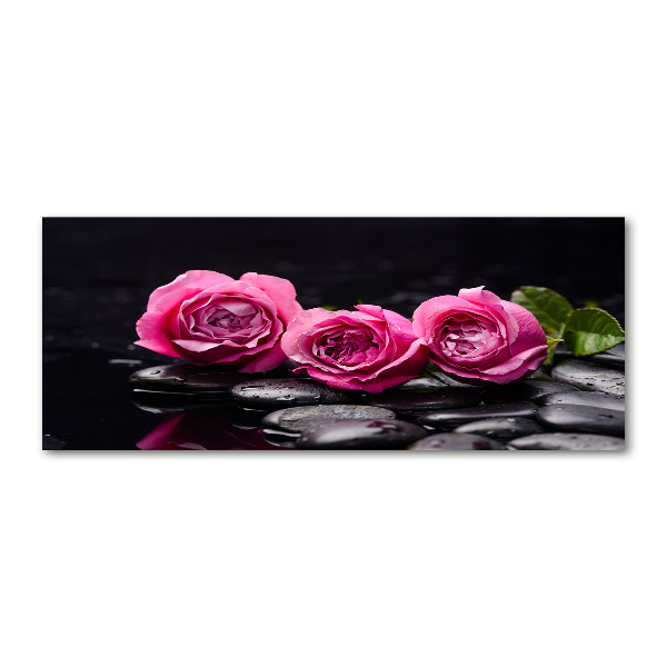 Quadro su vetro acrilico Rose rosa