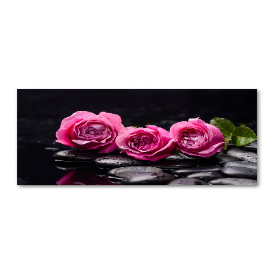 Quadro su vetro acrilico Rose rosa