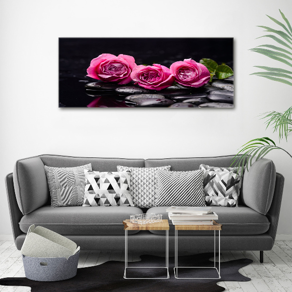 Quadro su vetro acrilico Rose rosa