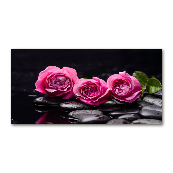 Quadro su vetro acrilico Rose rosa