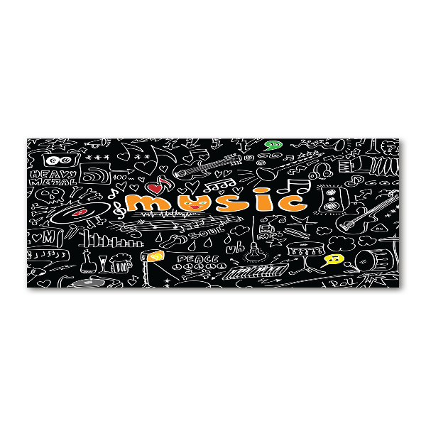 Quadro vetro acrilico Simboli musicali