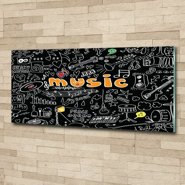 Quadro vetro acrilico Simboli musicali