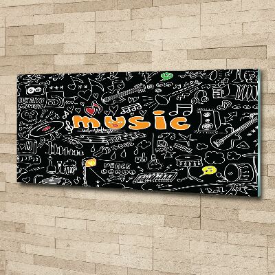 Quadro vetro acrilico Simboli musicali