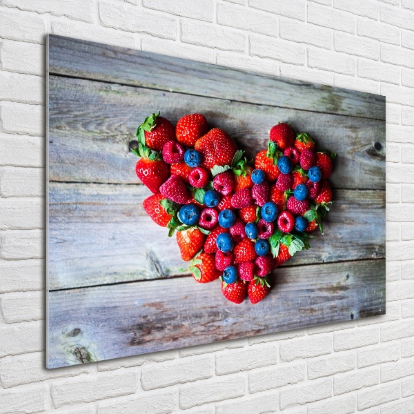 Quadro vetro acrilico Cuore di frutta