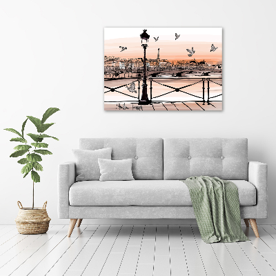 Quadro in vetro acrilico Crepuscolo a Parigi