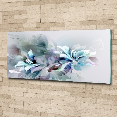 Quadro in vetro acrilico Fiori astratti