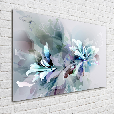 Quadro in vetro acrilico Fiori astratti