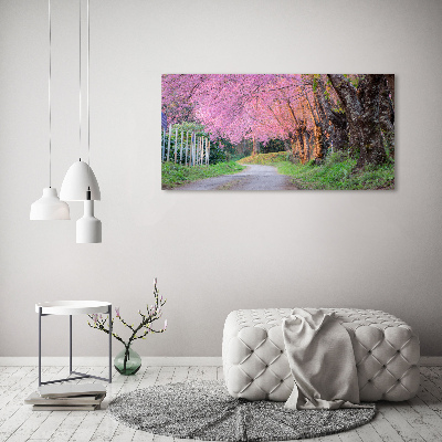 Quadro in vetro acrilico Fiori di ciliegio