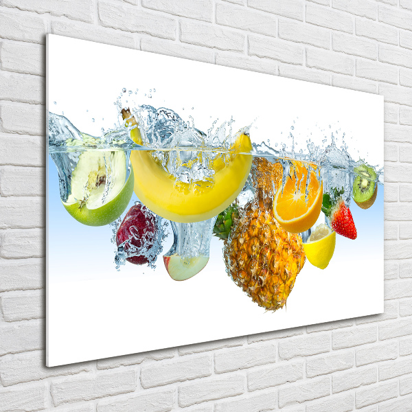 Quadro su vetro acrilico Frutti sott'acqua