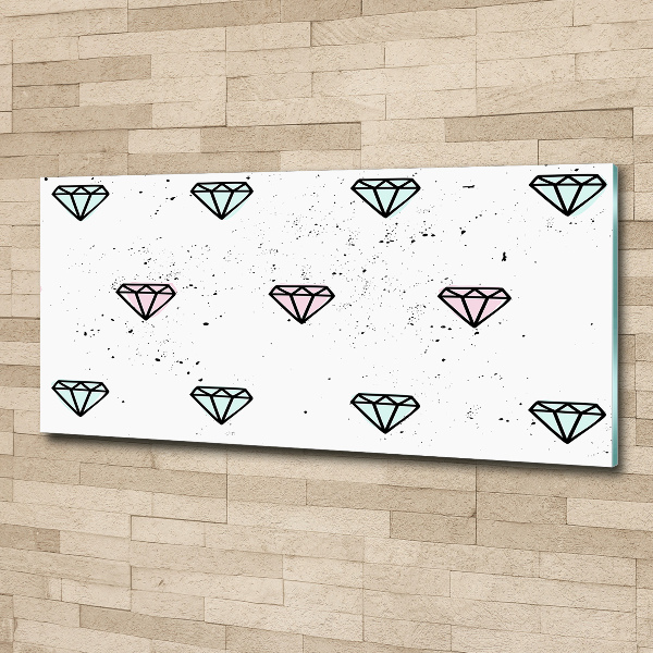 Quadro in vetro acrilico Diamanti