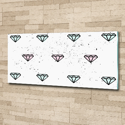 Quadro in vetro acrilico Diamanti