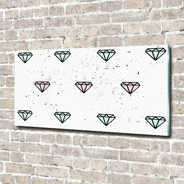 Quadro in vetro acrilico Diamanti