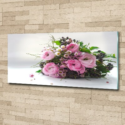 Quadro su vetro acrilico Bouquet di rose