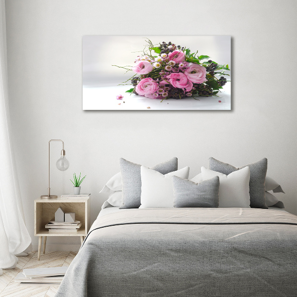 Quadro su vetro acrilico Bouquet di rose