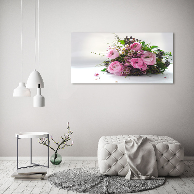 Quadro su vetro acrilico Bouquet di rose
