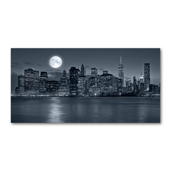 Quadro su vetro acrilico New York di notte