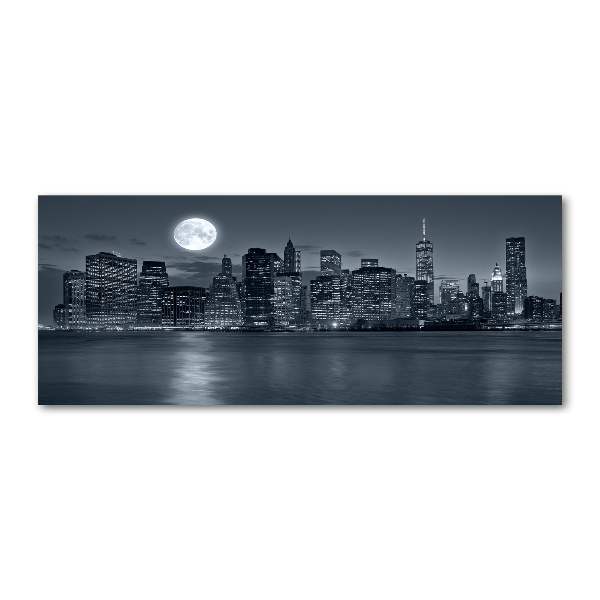Quadro su vetro acrilico New York di notte