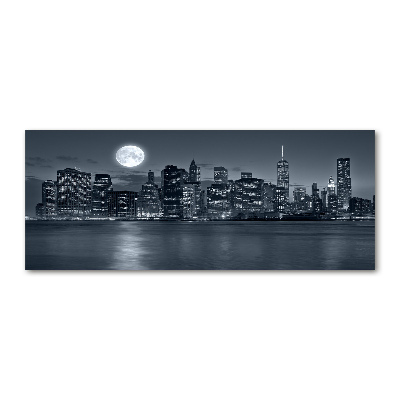 Quadro su vetro acrilico New York di notte